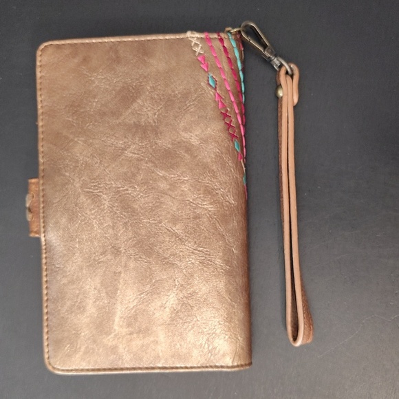 Catchfly Studio Wallet Southwest Embroidery Wallet Clutch Large - Picture 3 of 5